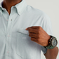 Tide Point Short Sleeve Button-Down - Heron Blue - Southern Belle Boutique