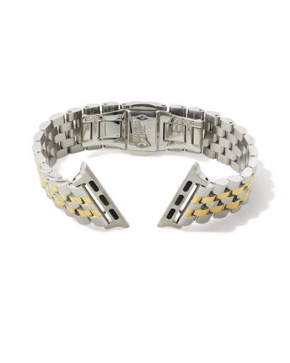 Alex Two Tone Stainless Steel 5 Link Watch Band in Sparkle - Southern Belle Boutique