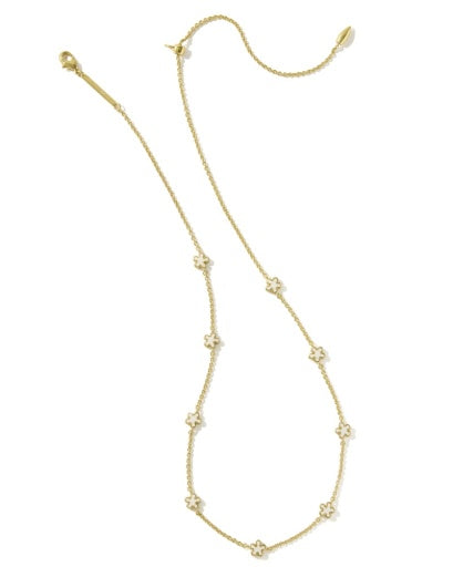 Jane Strand Necklace - Gold White Enamel - Southern Belle Boutique