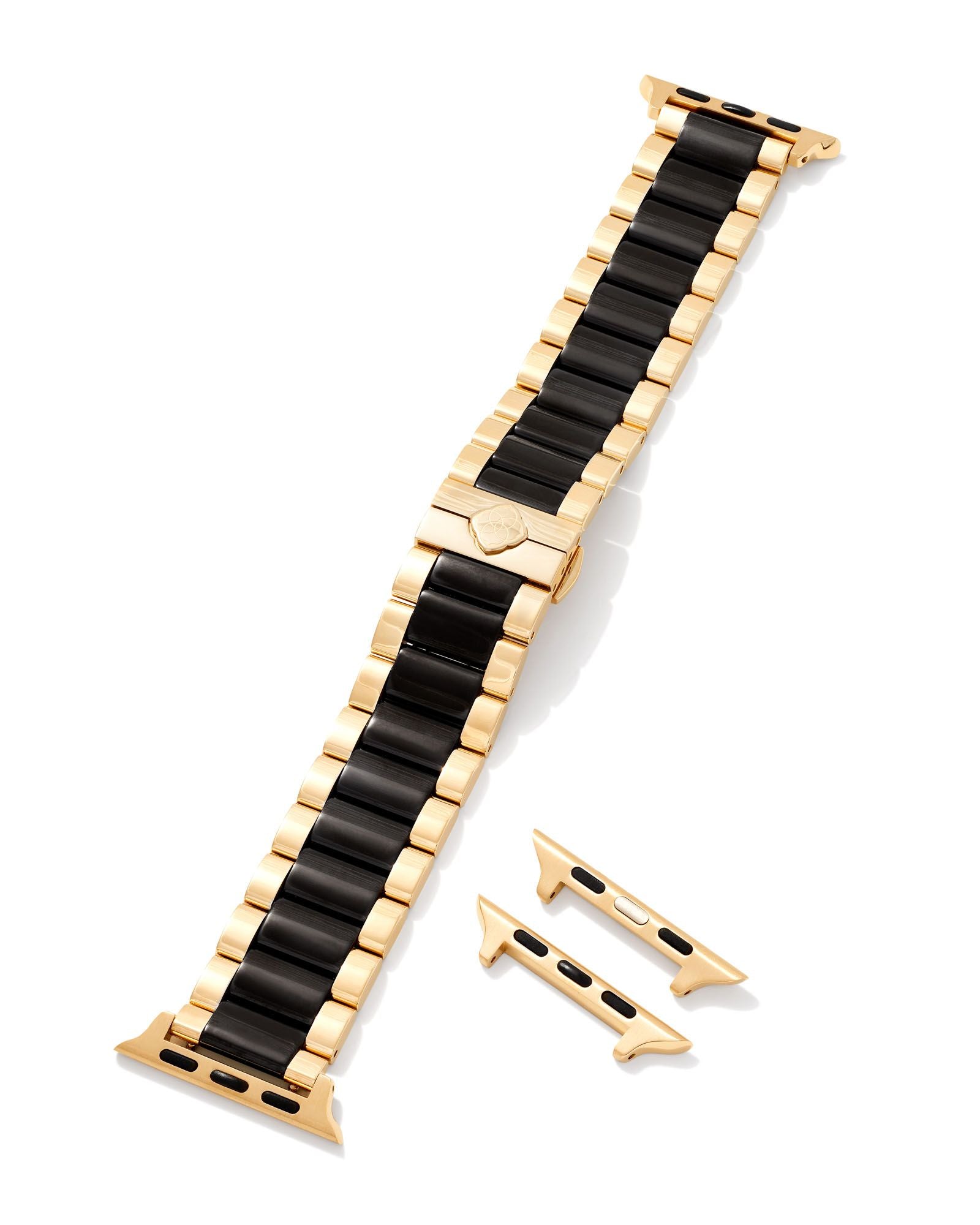 Dira 3 Link Watch Band Gold-Black Tone - Southern Belle Boutique