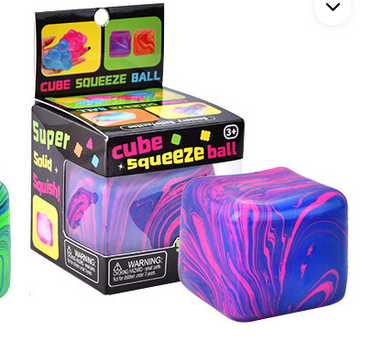 Cube Squeeze Ball- Marbel Color - Southern Belle Boutique