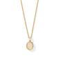 Daphne Framed Short Pendant Necklace - Gold Iridescent Drusy