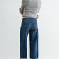 Scissor Cut Cuffed Slim Wide Jeans