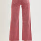 Tummy Control Mid Rise Straight Raw Hem Jeans - Rust - Southern Belle Boutique
