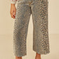 Girls Washed Leopard Print Relaxed Fit Denim Jeans