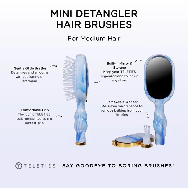 Mini Detangler Hair Brush for Medium Hair - Tide & True - Southern Belle Boutique