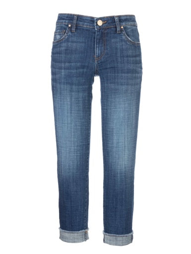 Amy Crop Straight Leg Roll Up Jean - Deserving - Southern Belle Boutique