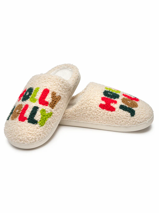 Holly Jolly Slippers - Southern Belle Boutique