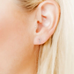 Screwback Stud Earrings - Clara Cross Silver Sparkle - Southern Belle Boutique