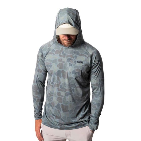 Bow Hog Tech Hoodie - Bog Camo Light Olive