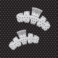 Classic Large Claw Clip - White Polka Dot Party