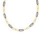 Ainsley Convertible Chain Necklace Gold Black Enamel