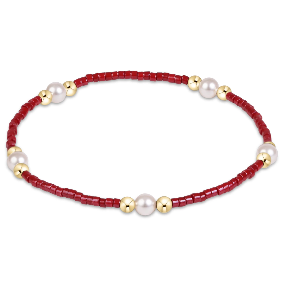 Gameday Hope Purpose Pearl Bracelet - Maroon - Southern Belle Boutique