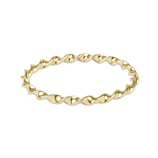 Classic Gold Twisted Thin Band Ring - Southern Belle Boutique