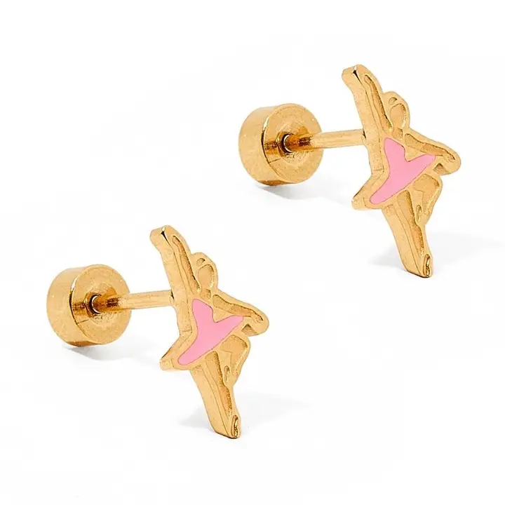 Screwback Stud Earrings - Ballerina - Southern Belle Boutique