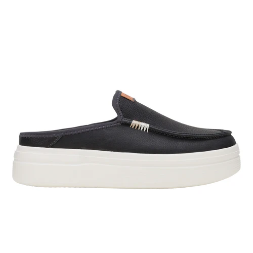 Austin Lift Leather Slide Sneaker - Black