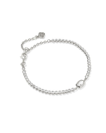 Emilie Tennis Bracelet Silver Ivory Mother Of Pearl - Southern Belle Boutique