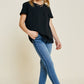 VNeck Criss Cross Tee - Black