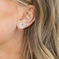 Allure Stud Earrings - Silver Pearl