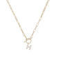 Sparkle Mini Toggle Initial Necklace - Gold