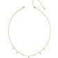 Cailin Delicate Strand Necklace Gold White Cz - Southern Belle Boutique