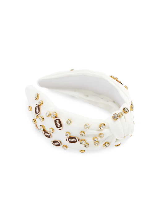 Game Day Charms Knotted Headband - Ivory