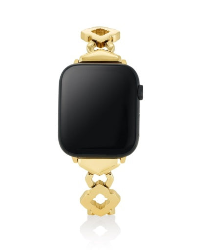 Medallion Watch Band in Gold Tone Stainless Steel - Southern Belle Boutique
