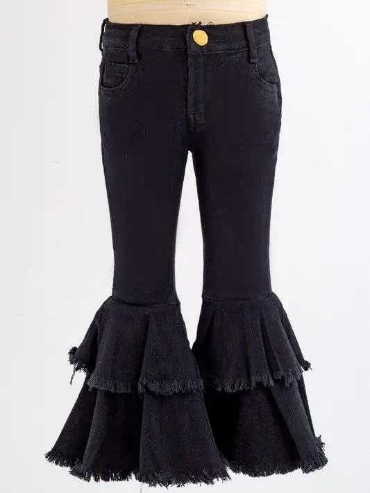 Black Denim Flare Jeans - Southern Belle Boutique