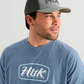 Huk Script Tee - Stormy Blue - Southern Belle Boutique