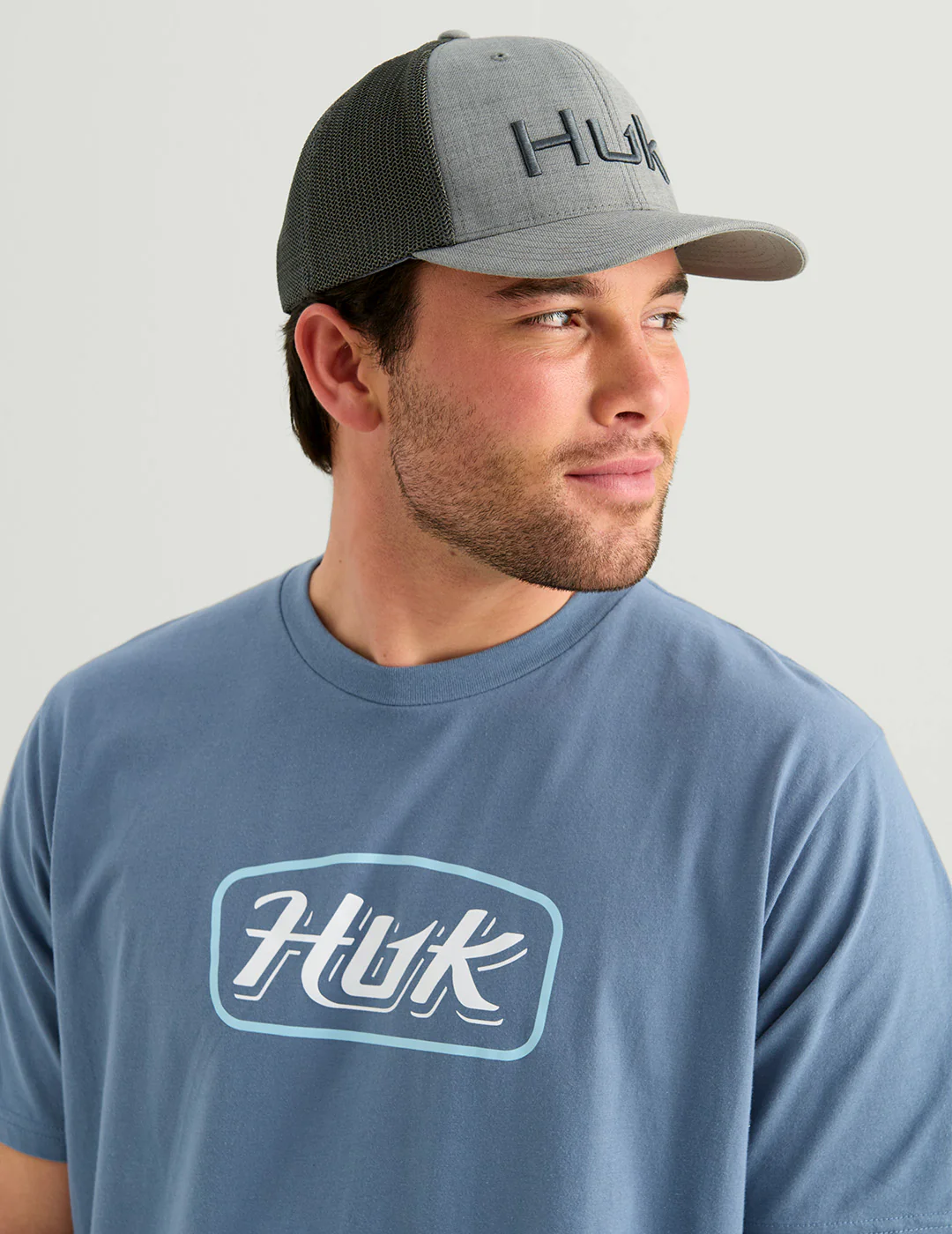 Huk Script Tee - Stormy Blue - Southern Belle Boutique