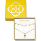 Amelia Cross Necklace Gift Set Gold White Crystal - Southern Belle Boutique