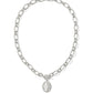 Mama Link And Chain Necklace - Silver - Southern Belle Boutique