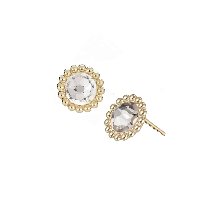 Allure Stud Earrings - Gold CZ