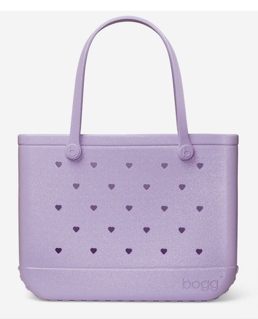 Original Bogg® Bag - Heart Shimmer LILAC - Southern Belle Boutique