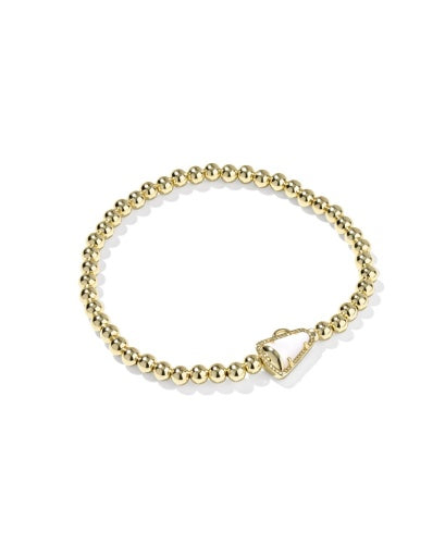 Cheer Stretch Bracelet Gold - White Mother Of Pearl