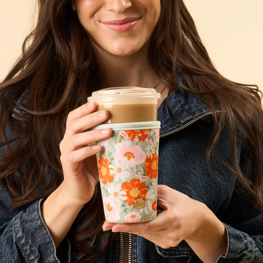 Sip Savvy Drink Sleeve-Bouquet Beauty Sage Large - Southern Belle Boutique