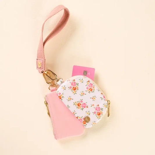 Dynamic Duo Pouch Wristlet-Endless Daydream Cream - Southern Belle Boutique