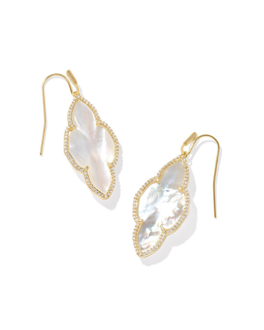 Abbie Pave Frame Drop Earrings - Southern Belle Boutique