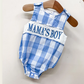 Mama's Boy Gingham Romper - Southern Belle Boutique