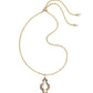 Abbie Crystal Long Pendant Necklace Gold Multi Mix - Southern Belle Boutique