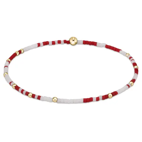 Gameday Hope Unwritten Bracelet - Crimson-White - Southern Belle Boutique