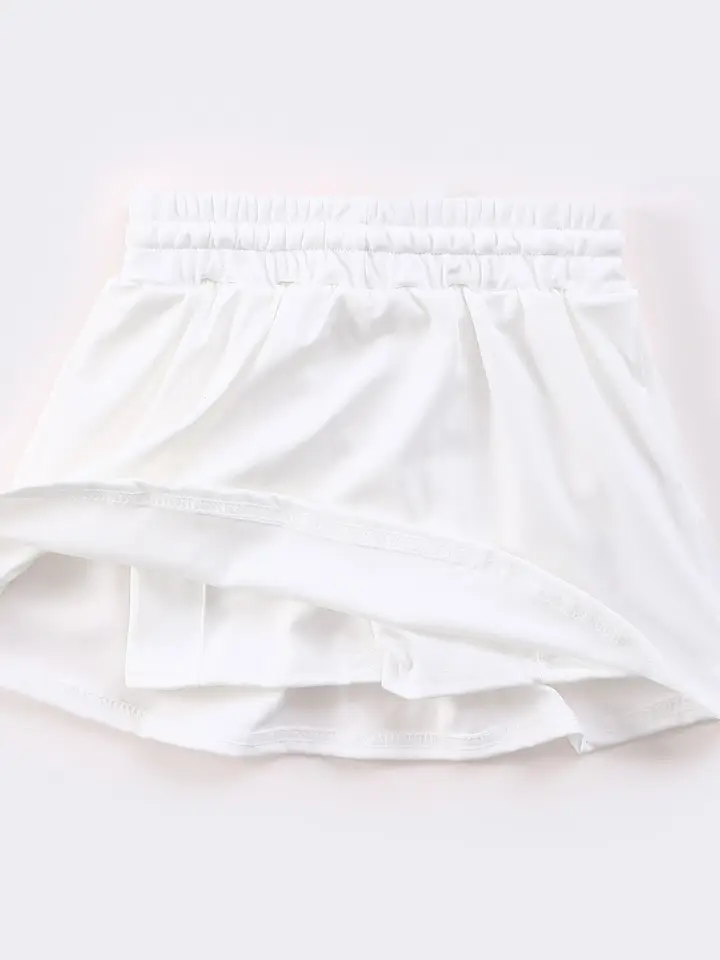 Athletic Girls Skort - White