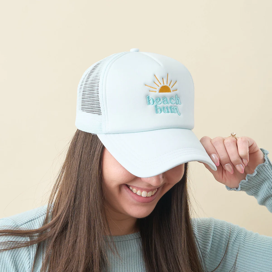 Beach Bum Trucker Hat - Lt Blue