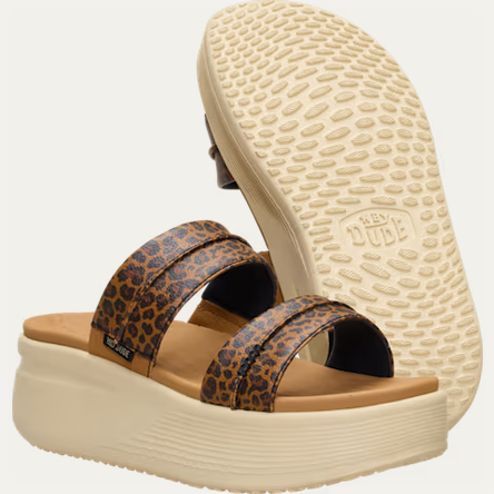 Austin Slide Classic - Tan Leopard - Southern Belle Boutique