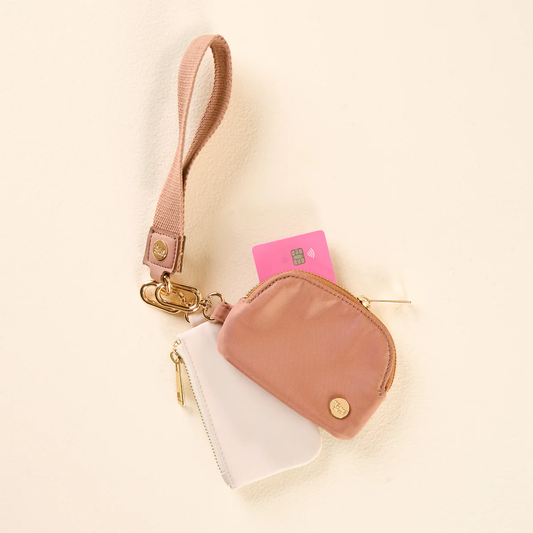 Dynamic Duo Pouch Wristlet - Beige