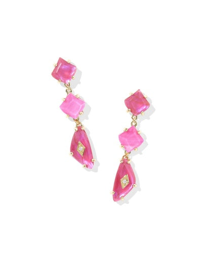 Bianca Linear Earrings - Gold Pink Mix        12 of 55