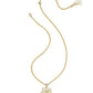 Lucia Shell Short Pendant Necklace Gold Iridescent Abalone - Southern Belle Boutique