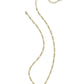 Elisa Figaro Chain Short Pendant Necklace Gold Iridescent Abalone - Southern Belle Boutique