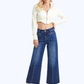 High Rise Wide Leg Jeans - Dark Blue