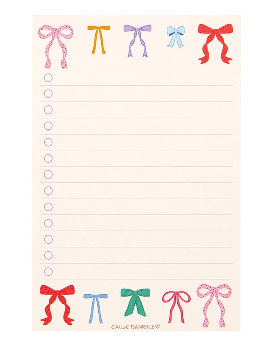 Bows To Do List Notepad - Southern Belle Boutique